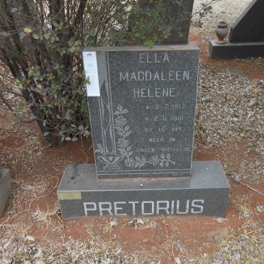 PRETORIUS Ella Magdaleen Helene 1917-1981