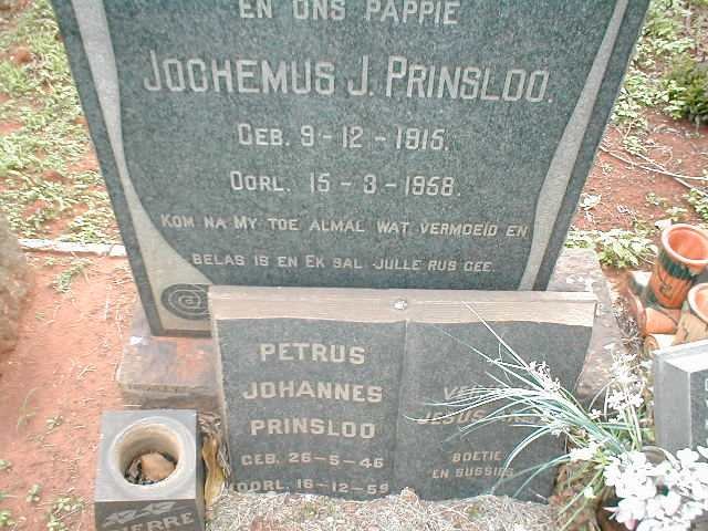 PRINSLOO Jochemus J. 1915-1958 :: PRINSLOO Petrus Johannes 1946-1959