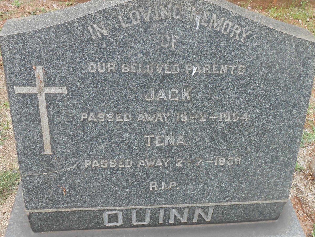 QUINN Jack -1954 &amp; Tena -1958