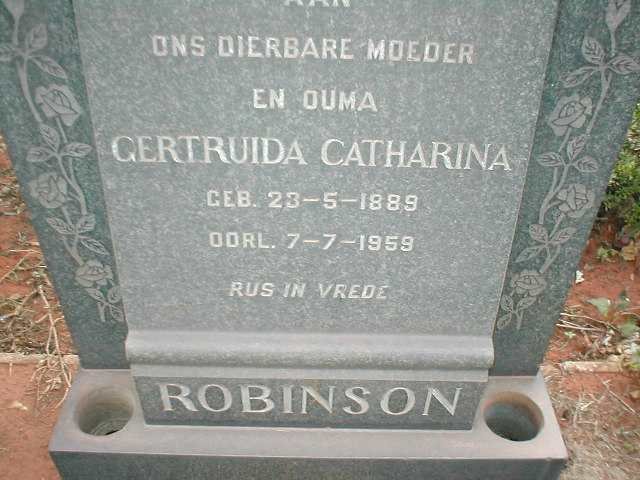 ROBINSON Gertruida Catharina 1889-1959