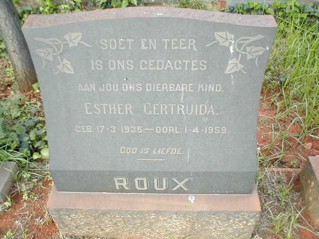 ROUX Esther Gertruida 1935-1959