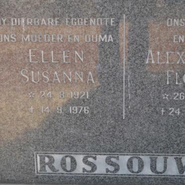 ROSSOUW Alexander Floris 1908-1992 &amp; Ellen Susanna 1921-1976