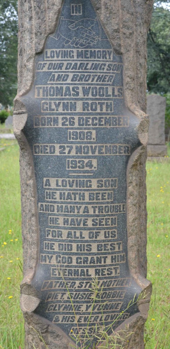 ROTH Thomas Woolls Glynn 1908-1934