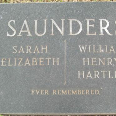 SAUNDERS William Henry Hartley &amp; Sarah Elizabeth