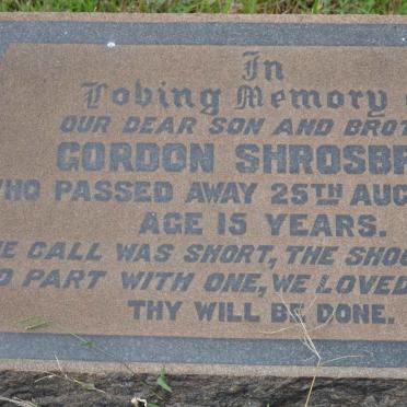 SCHROSBREE Gordon -1935