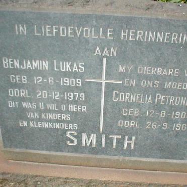 SMITH Benjamin Lukas 1909-1979 &amp; Cornelia Petronella 1909-1960