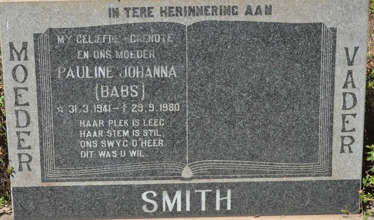SMITH Pauline Johanna 1941-1980
