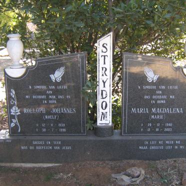 STRYDOM Roeloph Johannes 1939-1996 &amp; Maria Magdalena 1940-2003