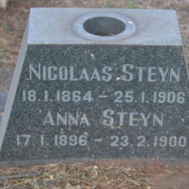 STEYN Nicolaas 1864-1906 :: Anna 1896-1900