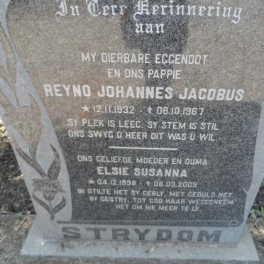 STRYDOM Reyno Johannes Jacobus 1932-1967 &amp; Elsie Susanna 1938-2009