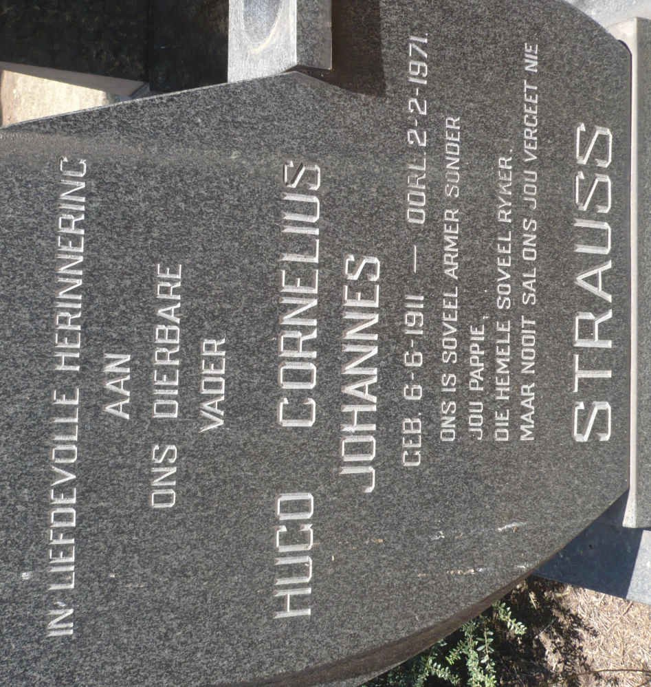 STRAUSS Hugo Cornelius Johannes 1911-1971