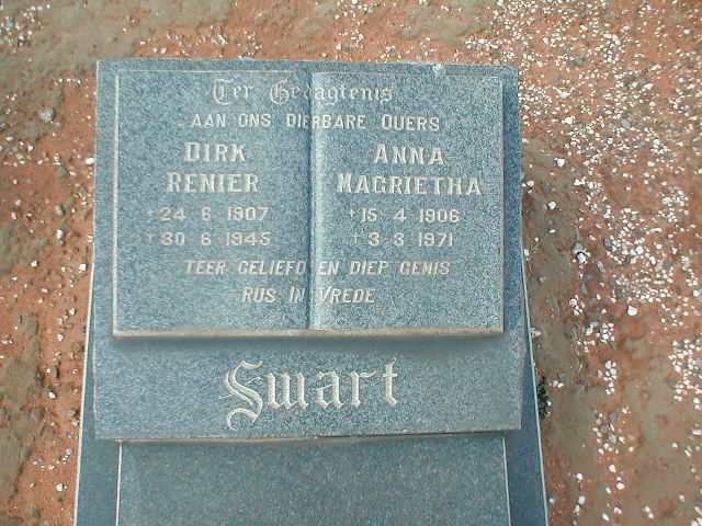 SWART Dirk Renier 1907-1945 &amp; Anna Magrietha 1906-1971