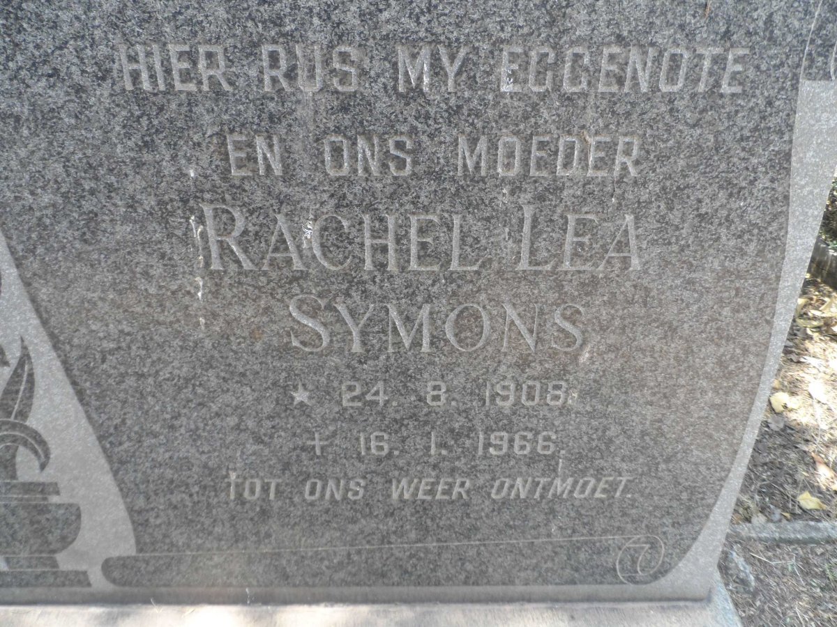 SYMONS Rachel Lea 1908-1966