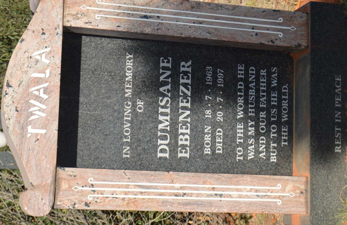 TWALA Dumisane Ebenezer 1963-1997
