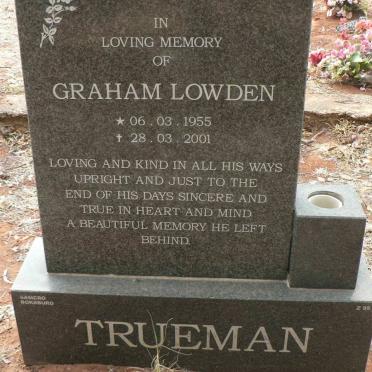 TRUEMAN Graham Lowden 1955-2001