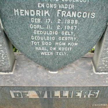 VILLIERS Hendrik Francois, de 1898-1957
