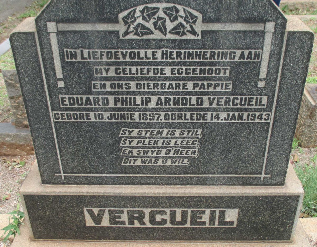 VERCUEIL Eduard Philip Arnold 1897-1943
