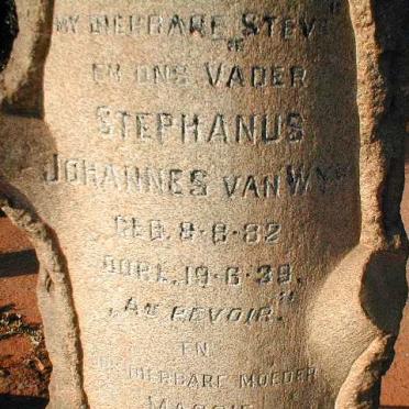 WYK Stephanus Johannes, van 1882-1939