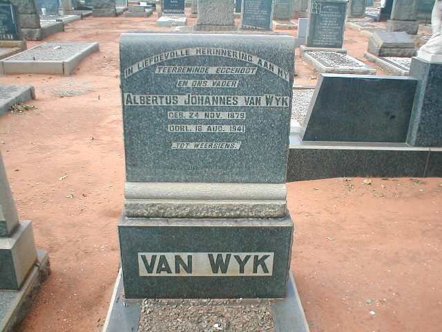 WYK Albertus Johannes, van 1879-1941