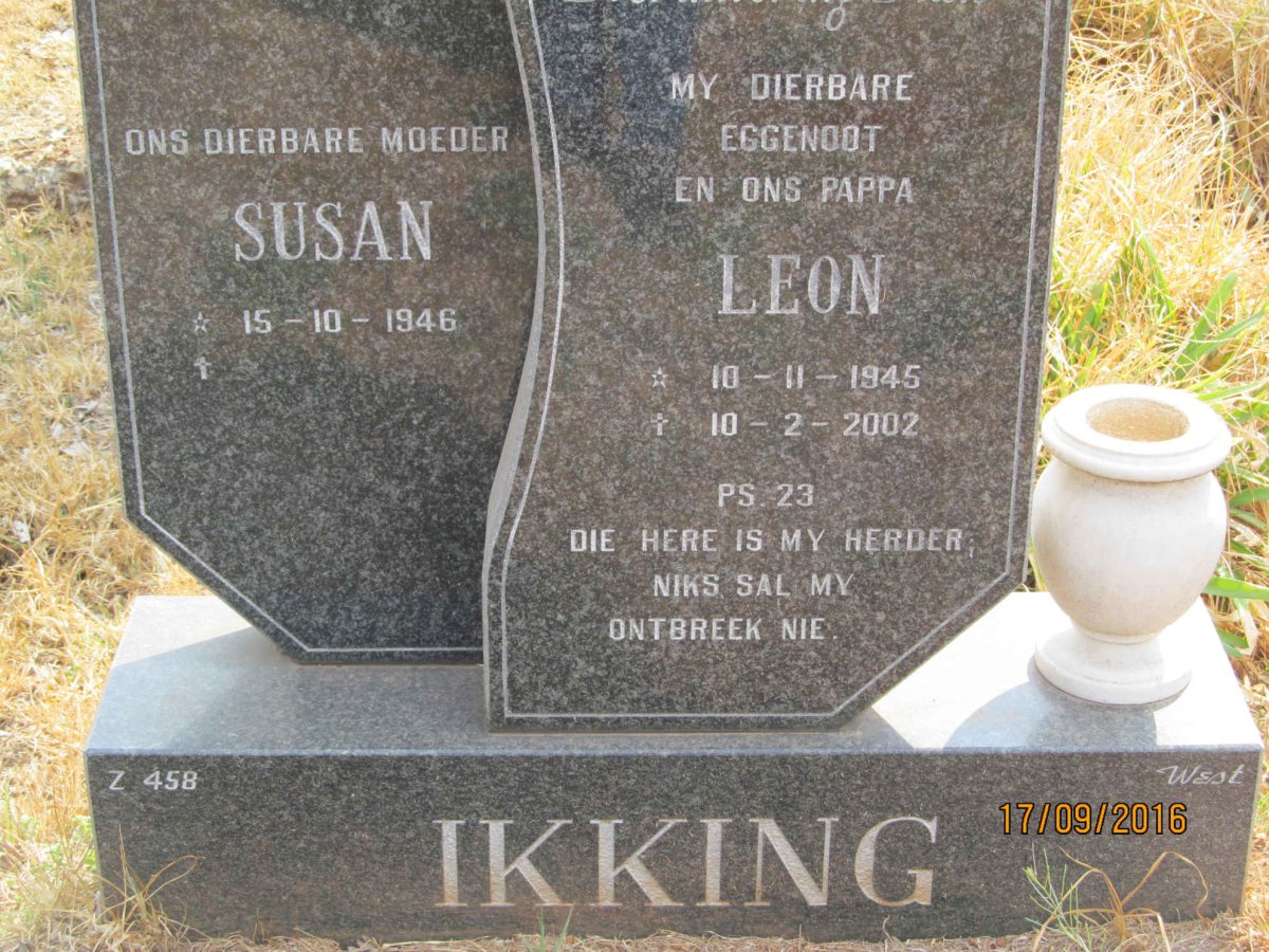 IKKING Leon 1945-2002 &amp; Susan 1946- 