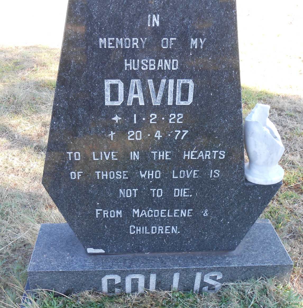 COLLIS David 1922-1977
