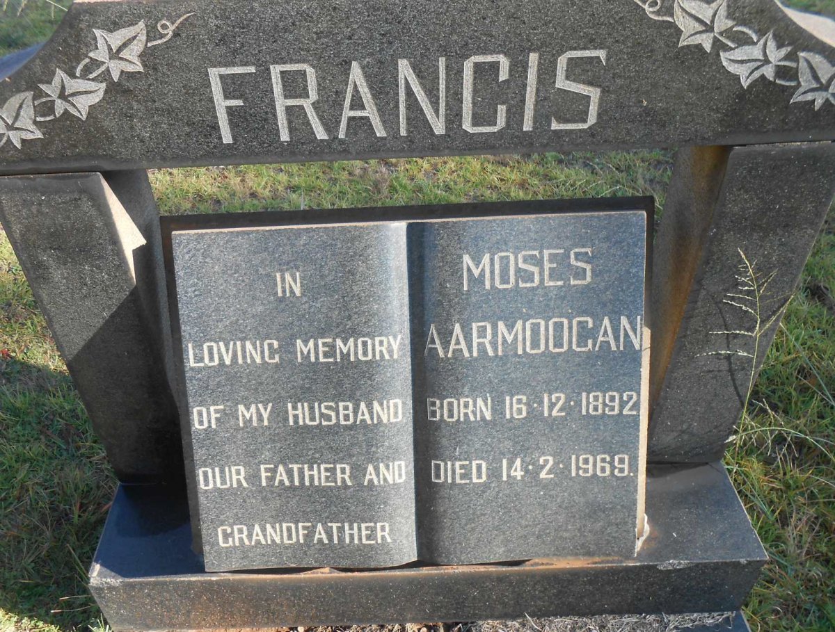 FRANCIS Moses Aarmoogan 1892-1969