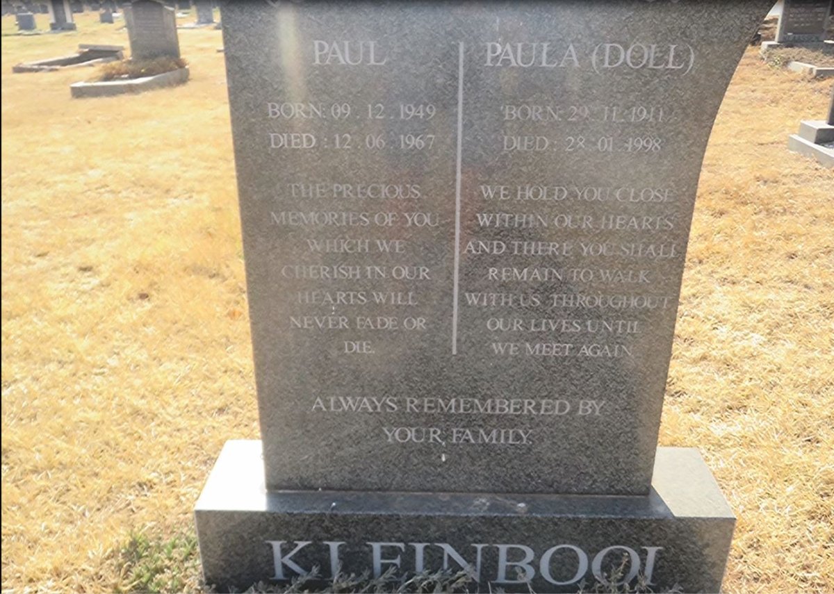 KLEINBOOI Paula 1911-1998 :: KLEINBOOI Paul 1949-1967 