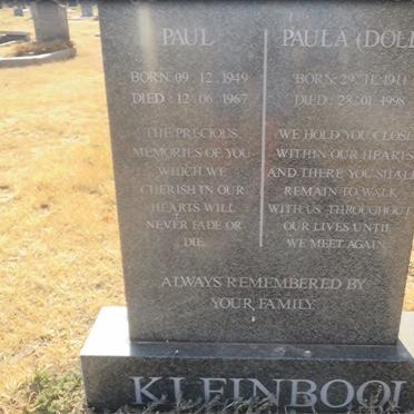 KLEINBOOI Paula 1911-1998 :: KLEINBOOI Paul 1949-1967 