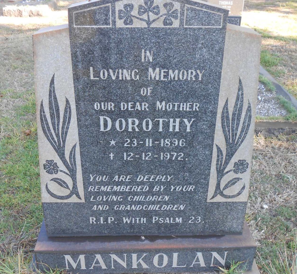MANKOLAN Dorothy 1896-1972