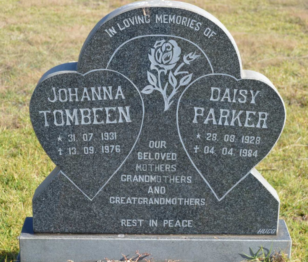 PARKER Daisy 1928-1984 :: TOMBEEN Johanna 1931-1976