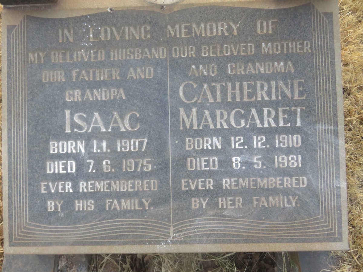 THOMAS Isaac 1907-1975 &amp; Catherine Margaret 1910-1981