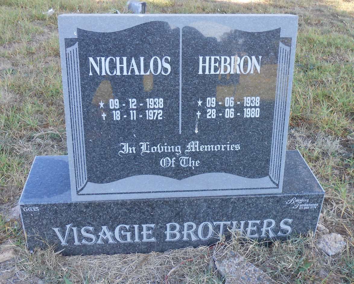VISAGIE Nichalos 1938-1972 :: VISAGIE Hebron 1938-1980