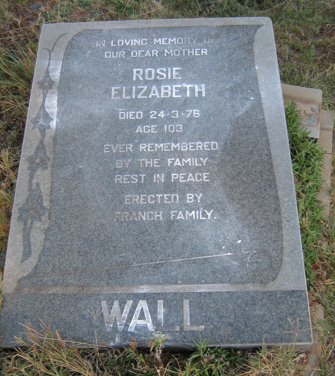 WALL Rosie Elizabeth -1976