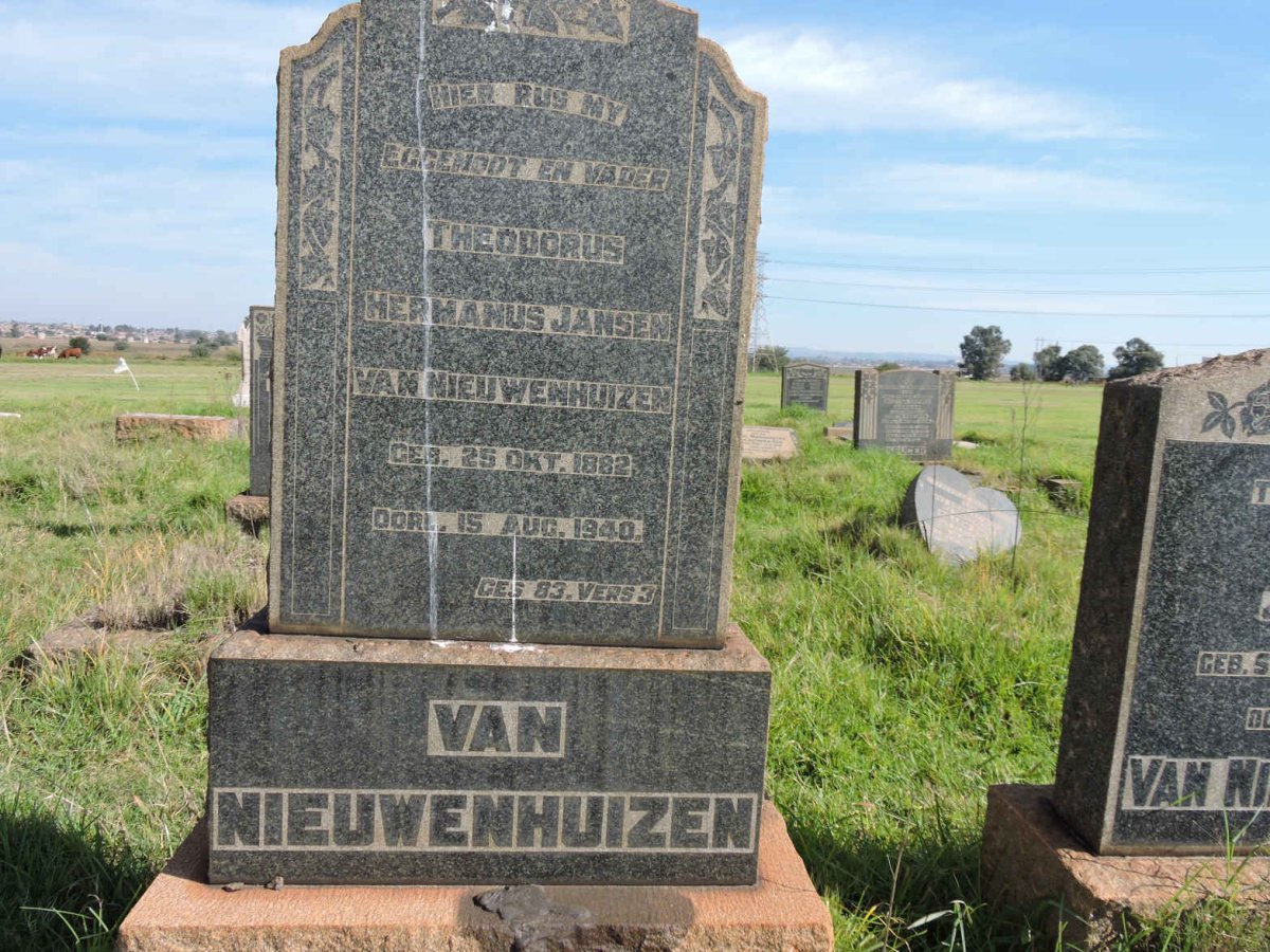 NIEUWENHUIZEN Theodorus Hermanus Jansen, van 1882-1940