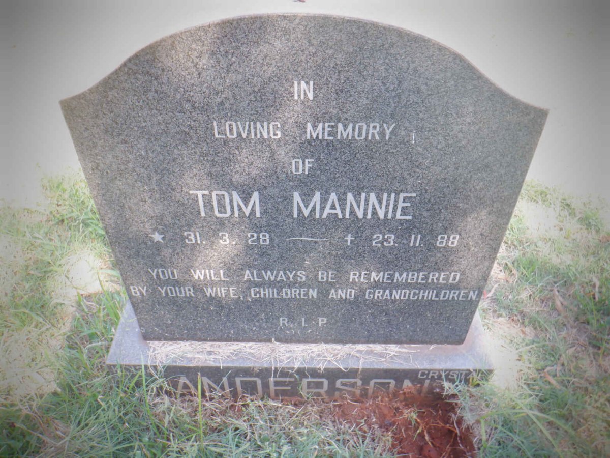 ANDERSON Tom Mannie 1928-1988
