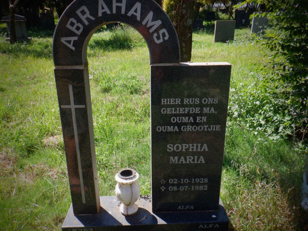 ABRAHAMS Sophia Maria 1928-1982