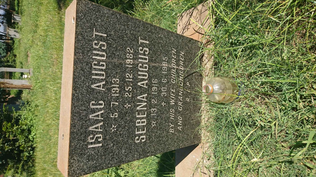 AUGUST Isaac 1913-1982 &amp; Sebena 1916-1995