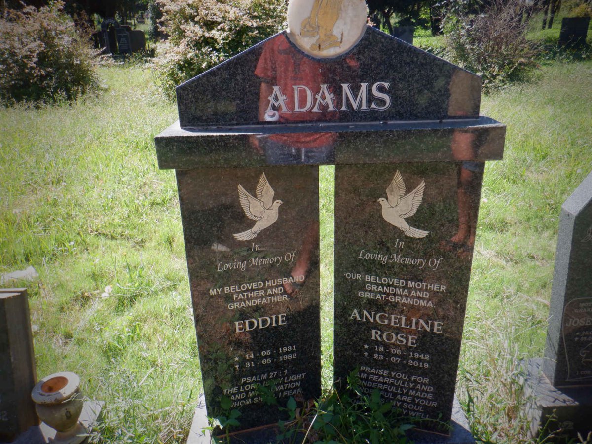ADAMS Eddie 1931-1982 &amp; Angeline Rose 1942-2019