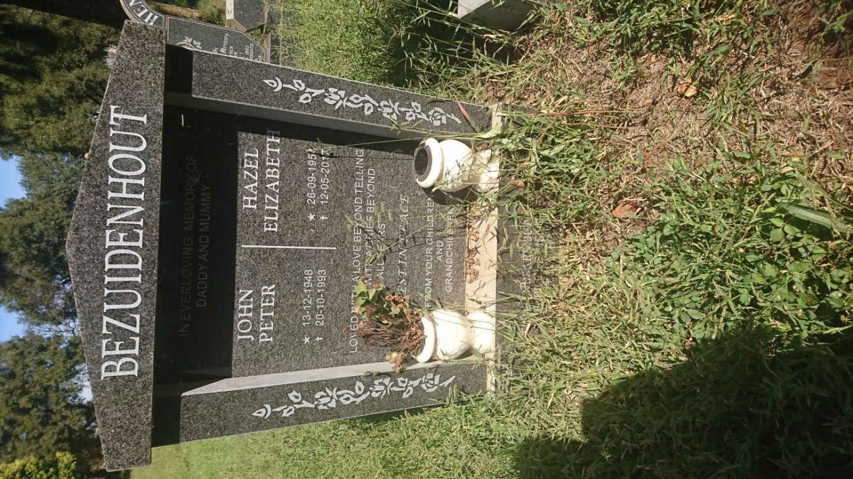 BEZUIDENHOUT John Peter 1948-1993 &amp; Hazel Elizabeth 1954-2017