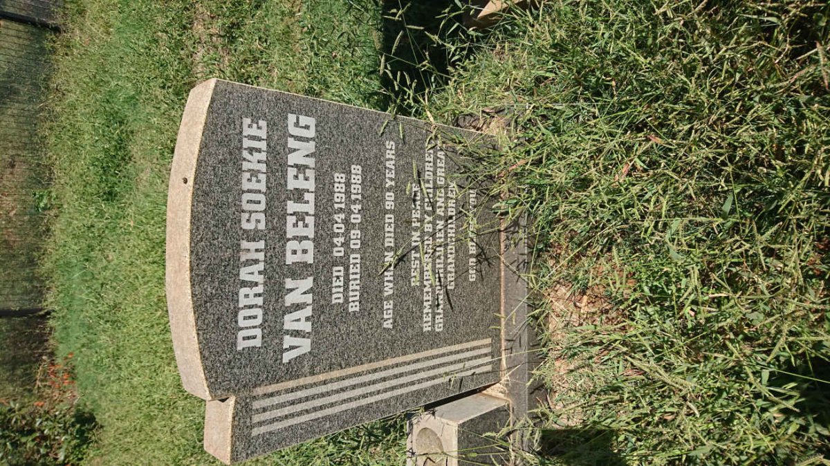 BELENG Dorah Soekie, van -1988
