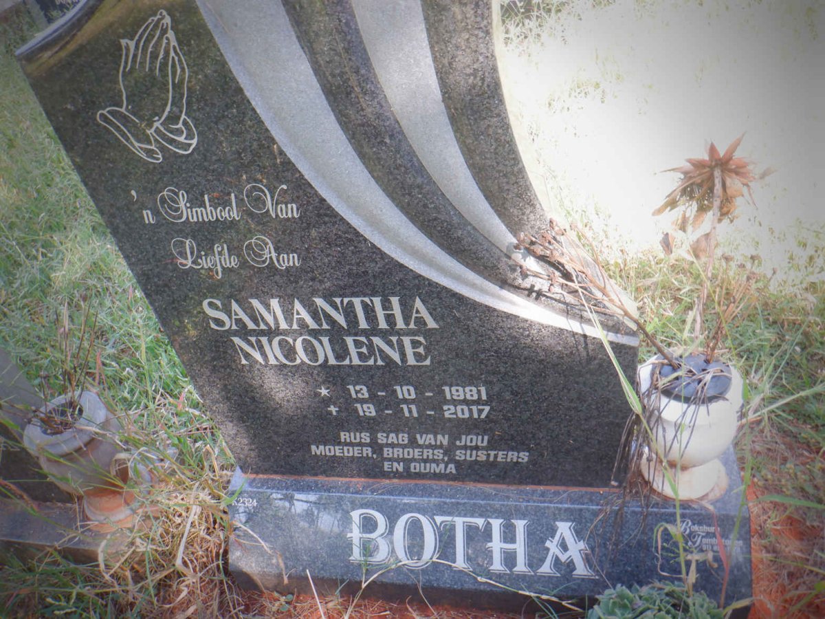 BOTHA Samantha Nicolene 1981-2017