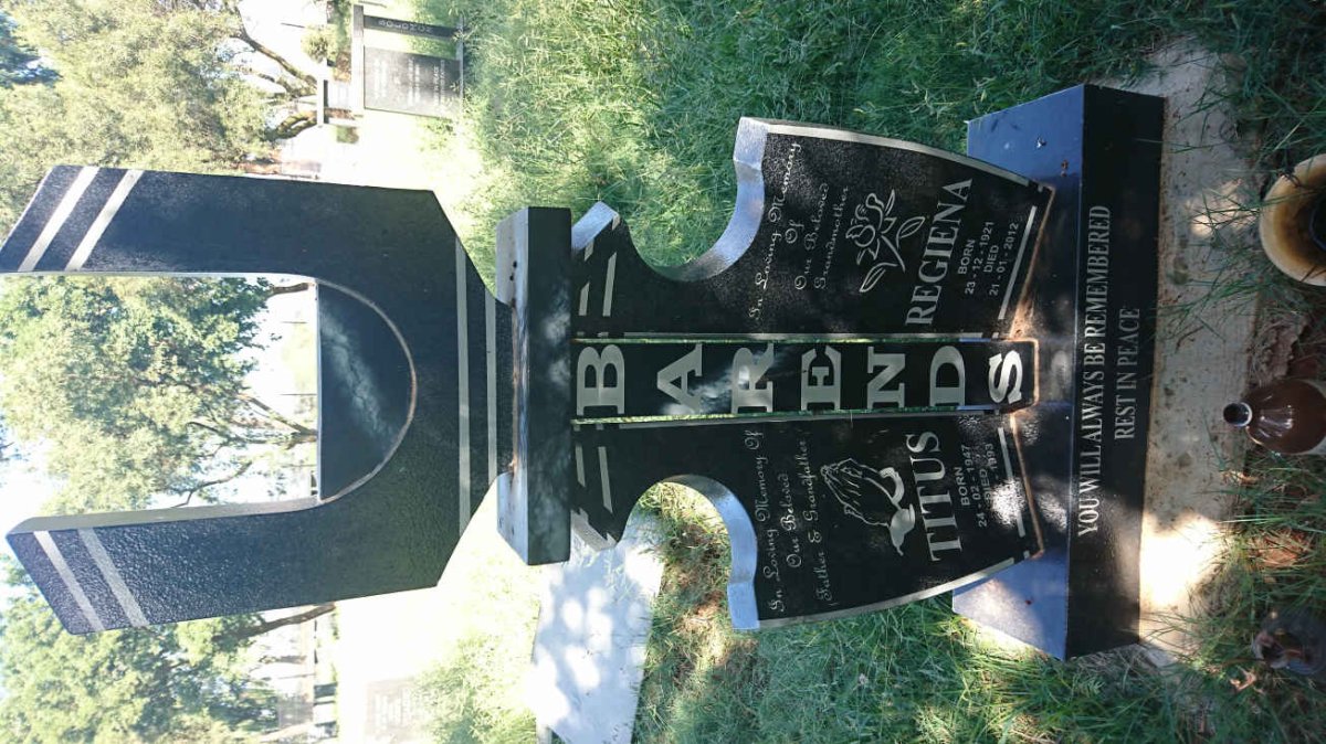 BARENDS Titus 1947-1993 &amp; Regiena 1921-2012