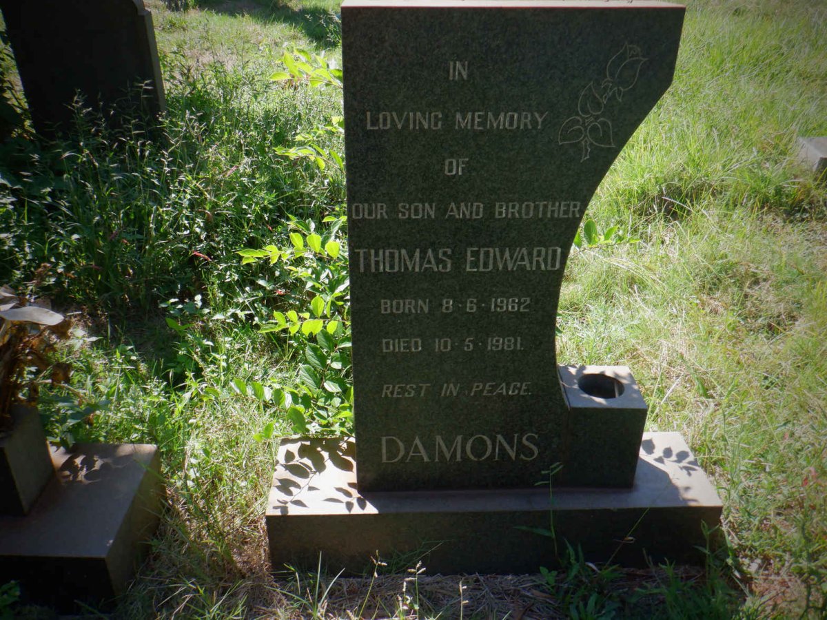 DAMONS Thomas Edward 1962-1981