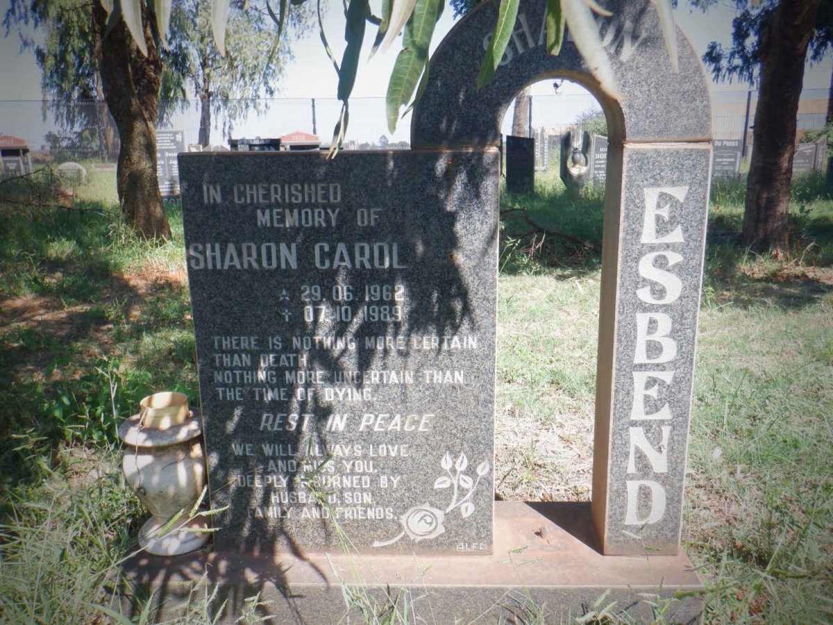 ESBEND Sharon Carol 1962-1989