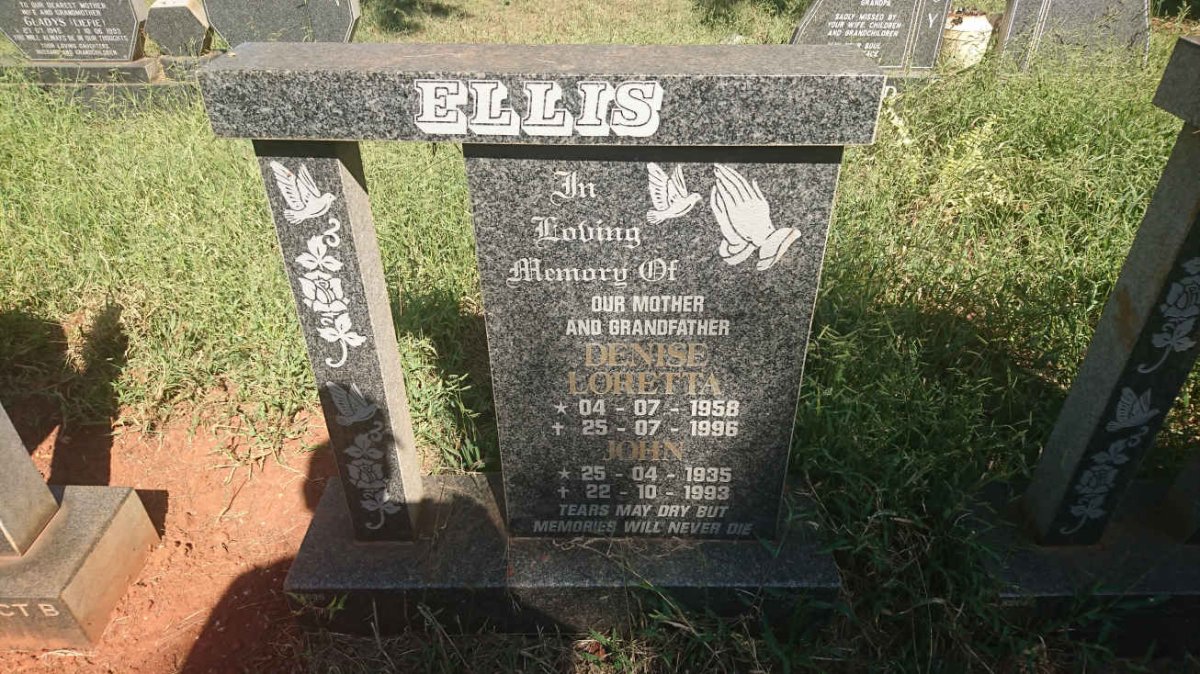 ELLIS John 1935-1993 &amp; Denise Loretta 1958-1996