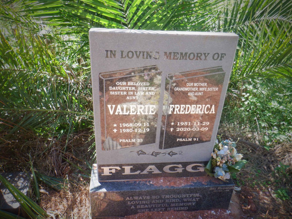 FLAGG Frederica 1951-2020 :: FLAGG Valerie 1968-1980