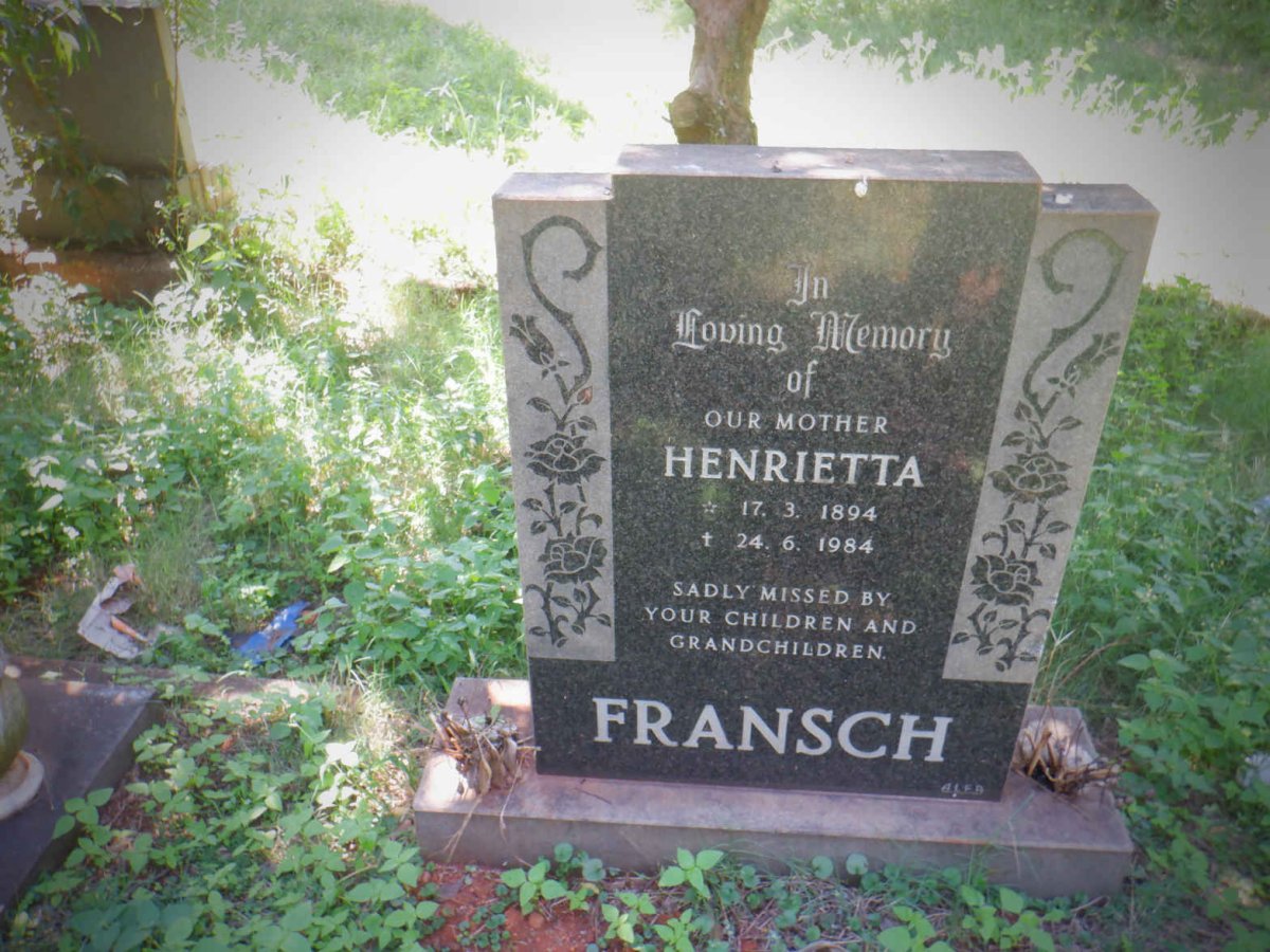 FRANSCH Henrietta 1894-1984