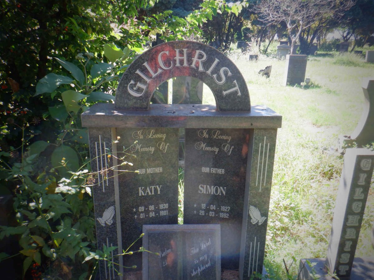 GILCHRIST Simon 1927-1992 &amp; Katy 1930-1981