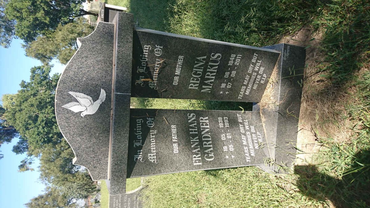 GARDNER Frank Hans 1938-1993 &amp; Regina MARKUS 1948-2011