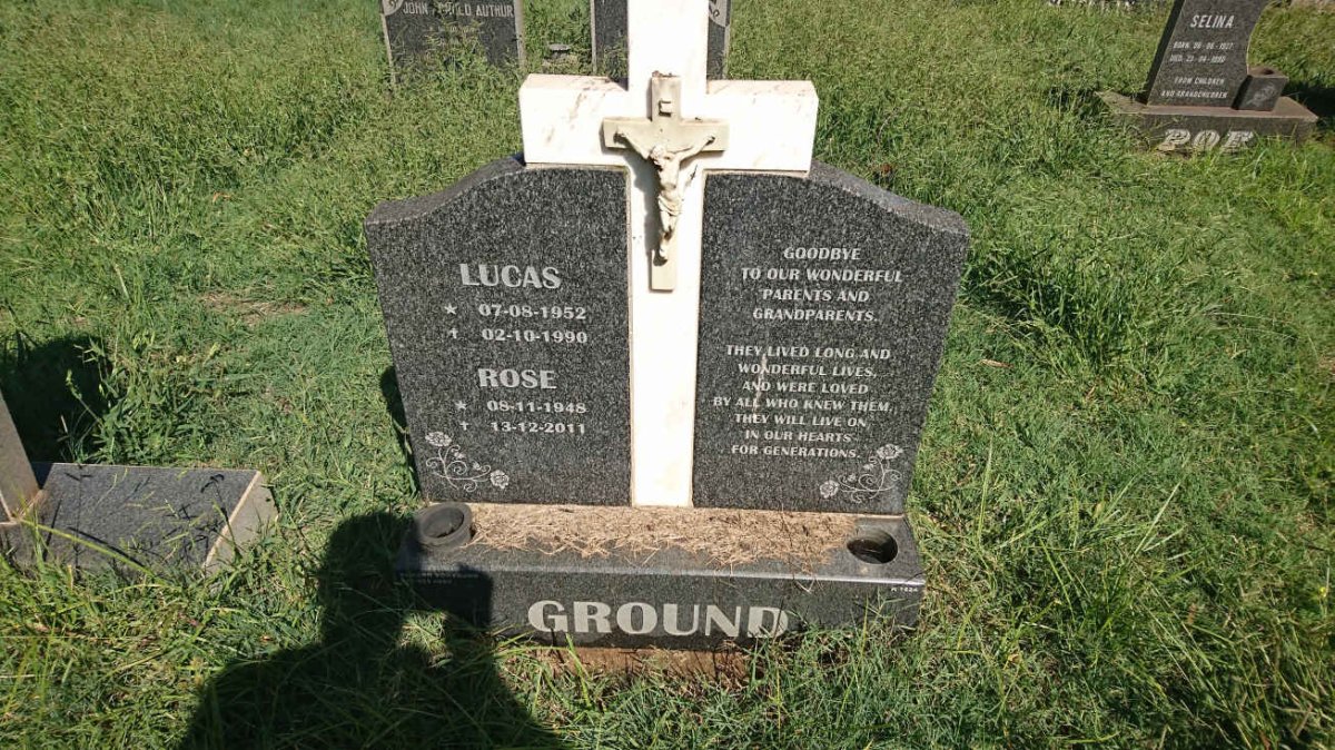 GROUND Lucas 1952-1990 &amp; Rose 1948-2011
